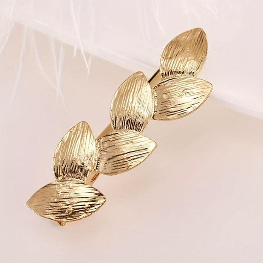 Alloy Leaves Hair Clip Sweet Duck Billed Clip