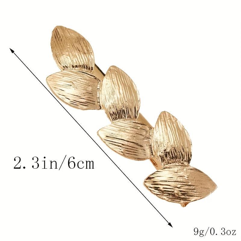 Alloy Leaves Hair Clip Sweet Duck Billed Clip