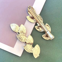 Alloy Leaves Hair Clip Sweet Duck Billed Clip