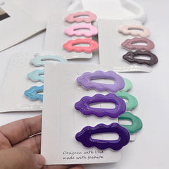 15pcs Cloud Shaped Snap Clip For Girls Hair Bangs