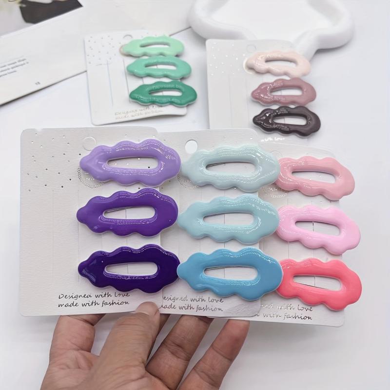 15pcs Cloud Shaped Snap Clip For Girls Hair Bangs