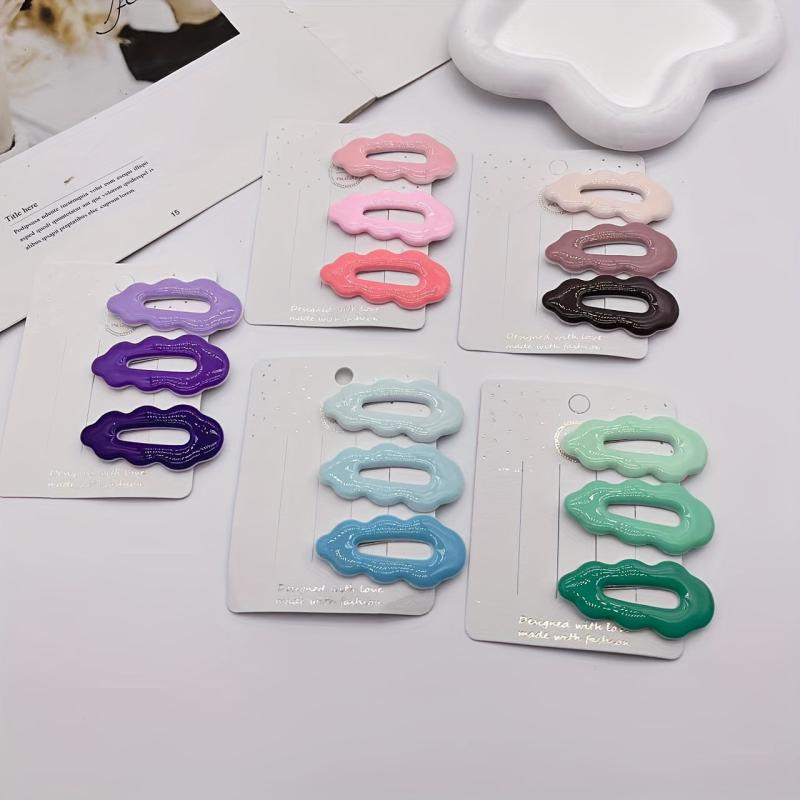 15pcs Cloud Shaped Snap Clip For Girls Hair Bangs