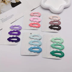 15pcs Cloud Shaped Snap Clip For Girls Hair Bangs