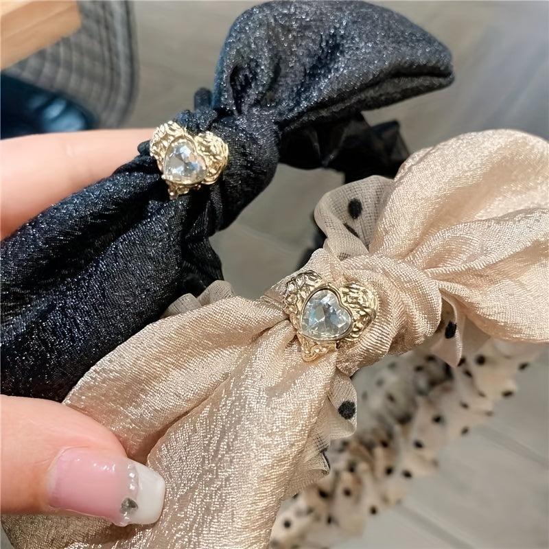 Polka Dot Hairband Women's Bow Hairband Wash Face Spa Head Hoop Hair Accessories