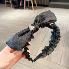 Polka Dot Hairband Women's Bow Hairband Wash Face Spa Head Hoop Hair Accessories
