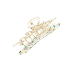 Rhinestone Hair Claw Clip Golden Strong Hold Grip Hair Jaw Clip