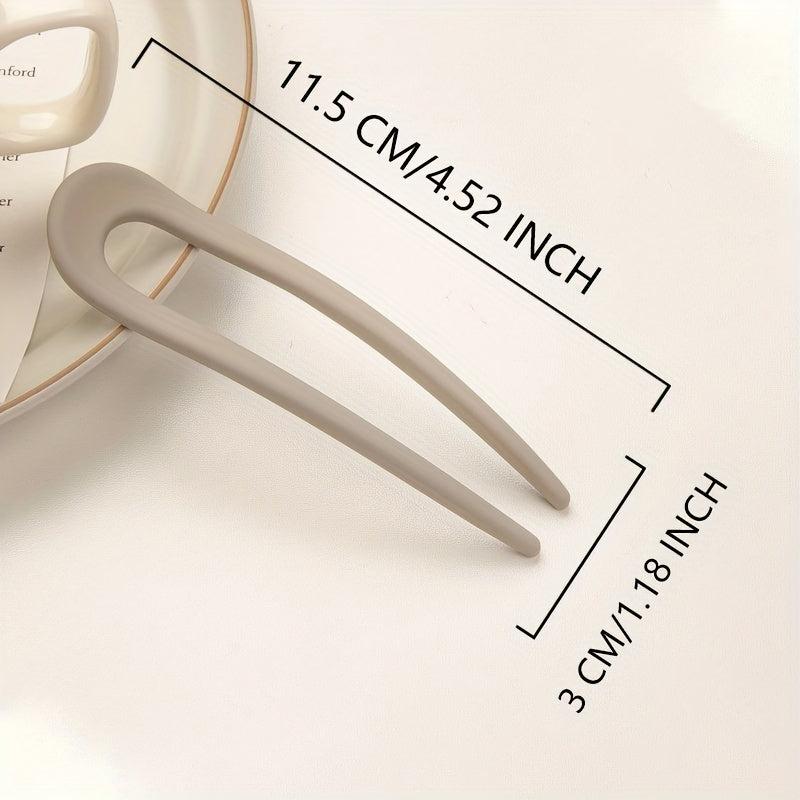 Solid Hairpin U Shaped Hair Pin Ponytail Holder Hair Accessories