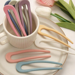 Solid Hairpin U Shaped Hair Pin Ponytail Holder Hair Accessories