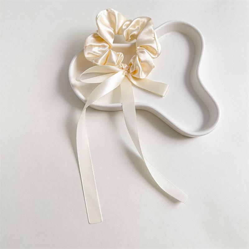 6pcs Ribbon Scarf Scrunchies Hair Tie Bow Knotted Hair Rope Silk Satin