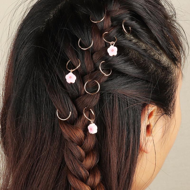 Flower Charm Hair Braid Clips Dreadlock Charms Clip