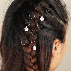Flower Charm Hair Braid Clips Dreadlock Charms Clip