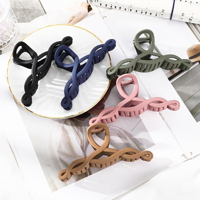 Solid Matte Hair Claw Clip Non Slip Strong Hold Grip Hair Jaw Clip