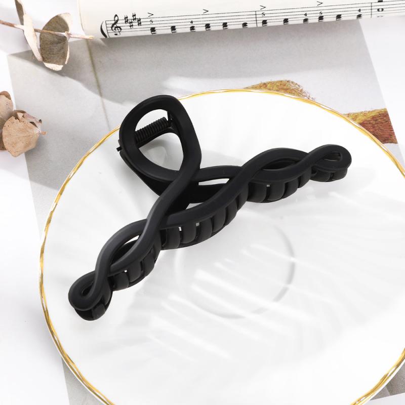 Solid Matte Hair Claw Clip Non Slip Strong Hold Grip Hair Jaw Clip