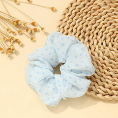 6pcs Mesh Polka Dot Hair Tie Sweet Scrunchie Ponytail Hair Rope