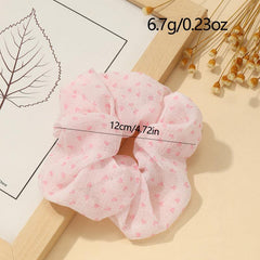 6pcs Mesh Polka Dot Hair Tie Sweet Scrunchie Ponytail Hair Rope
