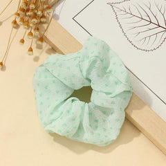 6pcs Mesh Polka Dot Hair Tie Sweet Scrunchie Ponytail Hair Rope