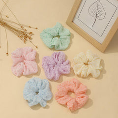 6pcs Mesh Polka Dot Hair Tie Sweet Scrunchie Ponytail Hair Rope