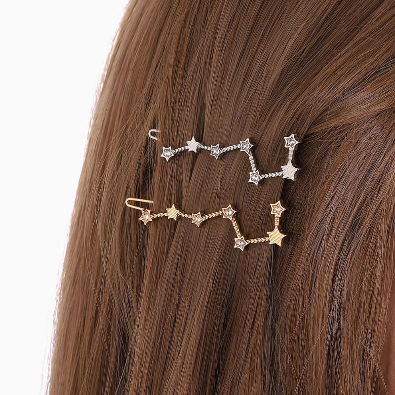 Rhinestone Star Decor Hair Clip for Women and Girls