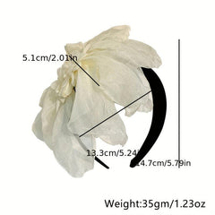 Fabric Mesh Flower Headband Female Hoop Hair Band Hair Accessories Women