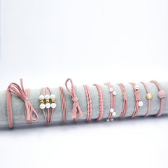 12pcs Hair Tie Set Bow Knotted Hair Rope Pearl Elastic Ponytail Holder