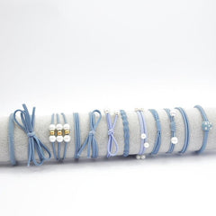 12pcs Hair Tie Set Bow Knotted Hair Rope Pearl Elastic Ponytail Holder