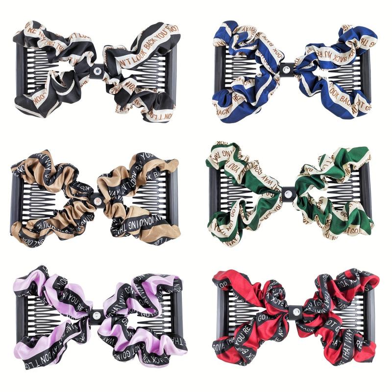 Elastic Silk Satin Magic Hair Combs Easy Combs Clips For Women