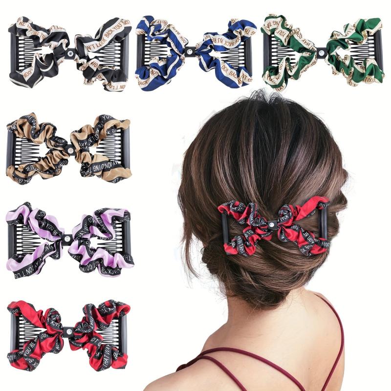 Elastic Silk Satin Magic Hair Combs Easy Combs Clips For Women