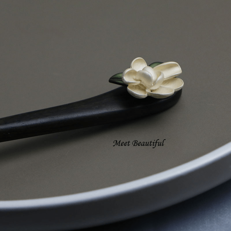 Wooden Flower Hairpin Hair Stick Chinese Style Hair Accessories