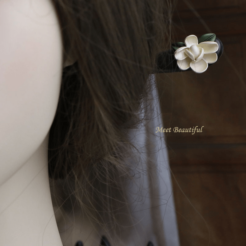 Wooden Flower Hairpin Hair Stick Chinese Style Hair Accessories