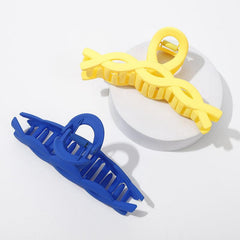 Yellow Twist Hair Claw Clip for Thick Hair