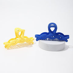 Yellow Twist Hair Claw Clip for Thick Hair
