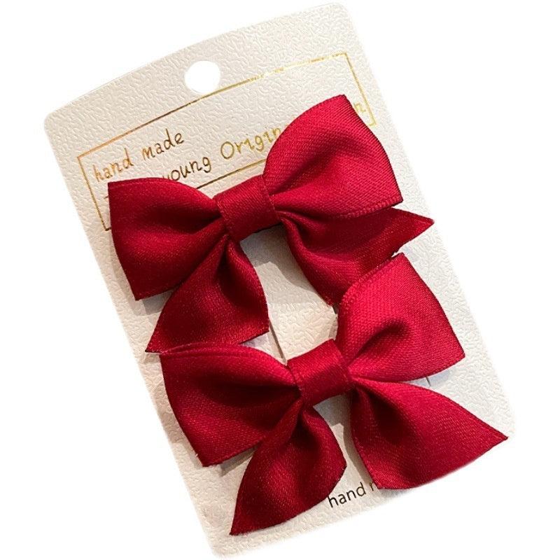 2pcs Bow Decor Hair Clip French Barrette Headwear