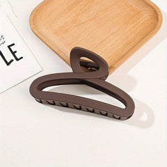 Matte Coffee Shark Claw Hair Claw Women Hair Accessories