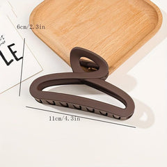 Matte Coffee Shark Claw Hair Claw Women Hair Accessories