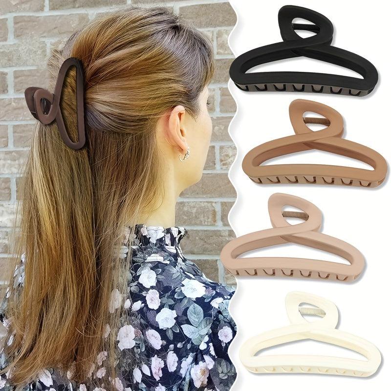 Matte Coffee Shark Claw Hair Claw Women Hair Accessories