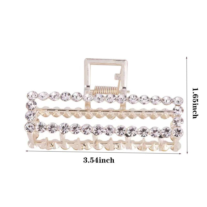 Metal Faux Pearl Hair Clip Women Jumbo Jaw Clip