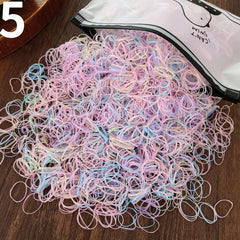Colorful Elastic Hair Scrunchies Ponytail Holder Bands
