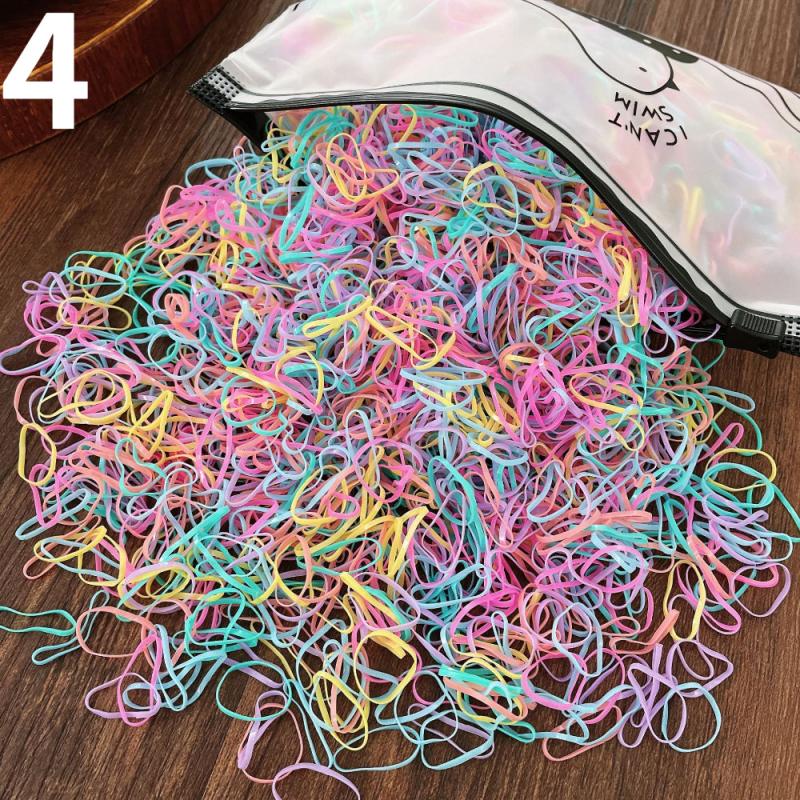 Colorful Elastic Hair Scrunchies Ponytail Holder Bands