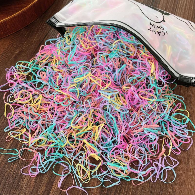 Colorful Elastic Hair Scrunchies Ponytail Holder Bands