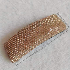 Rhinestone Snap Hair Clips Faux Diamond Bling Hair Pins