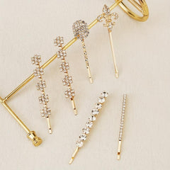 Rhinestone Bobby Pin Side Clip Bangs Clip Head Jewelry Set