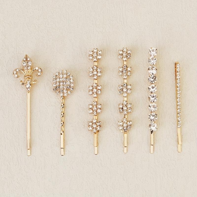Rhinestone Bobby Pin Side Clip Bangs Clip Head Jewelry Set