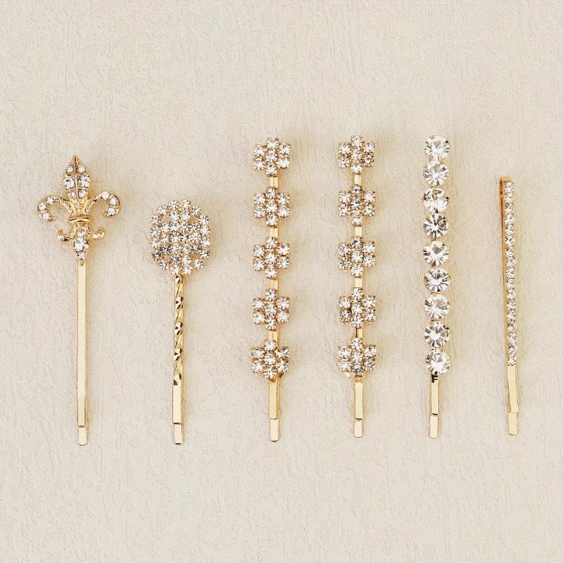 Rhinestone Bobby Pin Side Clip Bangs Clip Head Jewelry Set
