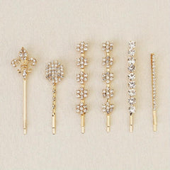 Rhinestone Bobby Pin Side Clip Bangs Clip Head Jewelry Set