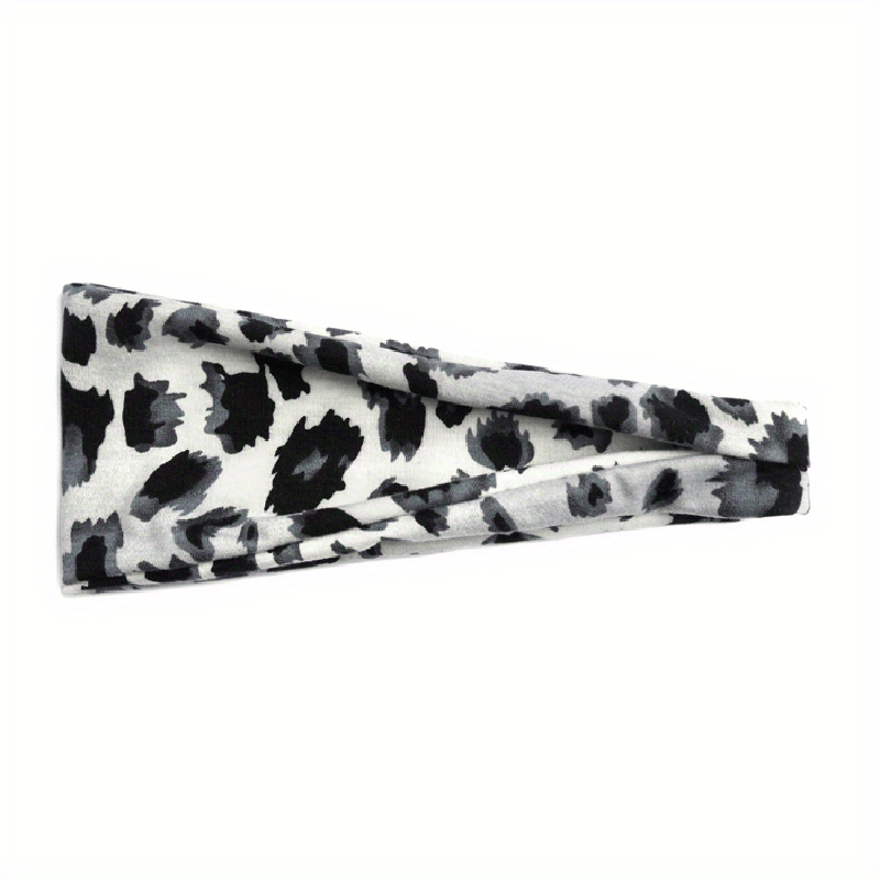 Floral Sports Sweatband Leopard Snake Headband