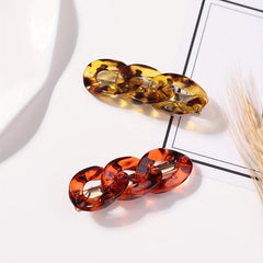 2pcs Acetic Acid Chain Duckbill Hair Clips for Women Girls