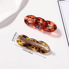 2pcs Acetic Acid Chain Duckbill Hair Clips for Women Girls