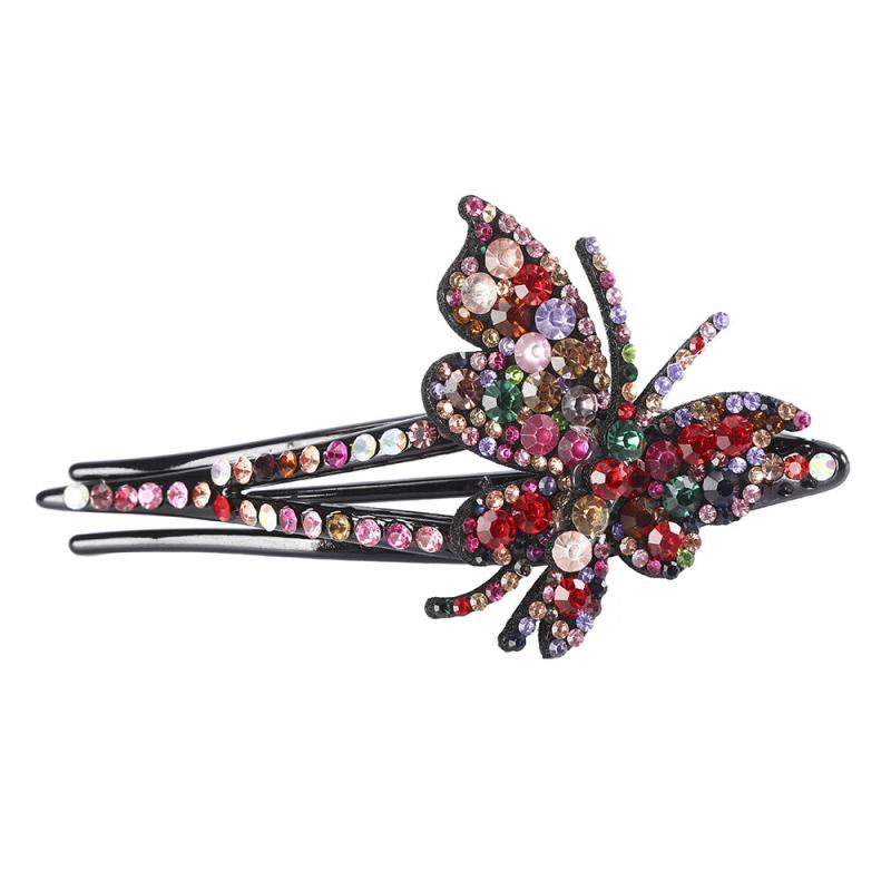 Rhinestone Butterfly Hair Claw Clip Crystal Hair Combs Female Accessories
