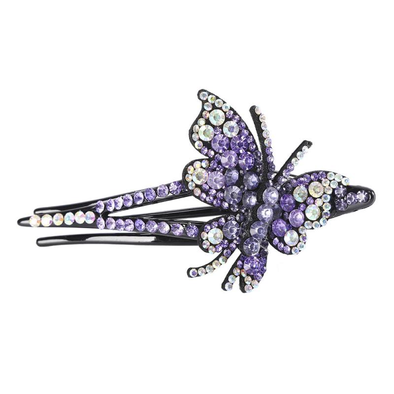 Rhinestone Butterfly Hair Claw Clip Crystal Hair Combs Female Accessories
