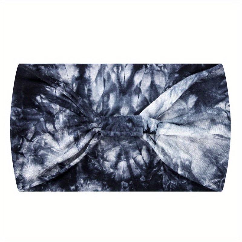 Boho Tie Dye Wide Head Wrap Turban Stretch Headband